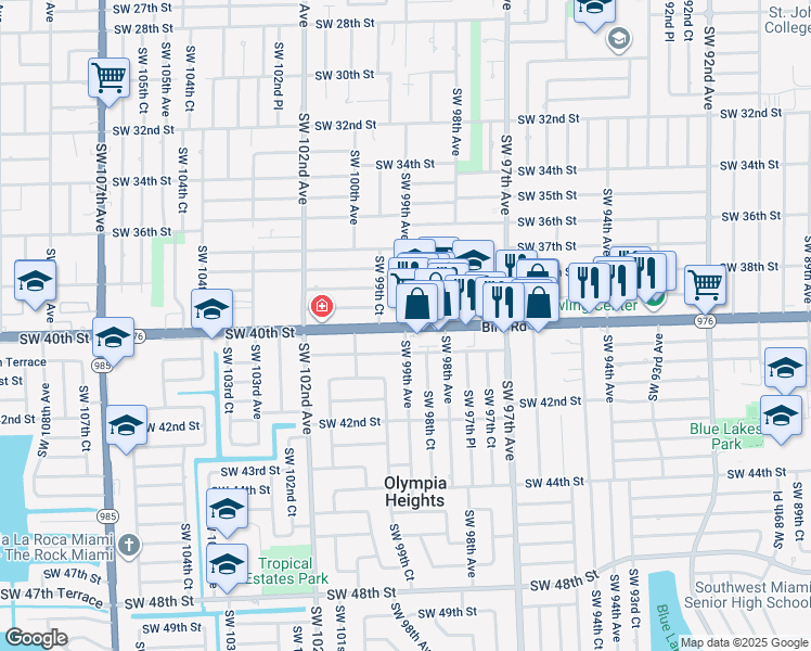 map of restaurants, bars, coffee shops, grocery stores, and more near in Miami-Dade County