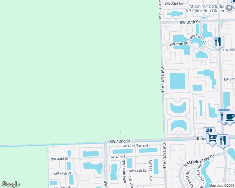 map of restaurants, bars, coffee shops, grocery stores, and more near in Miami-Dade County