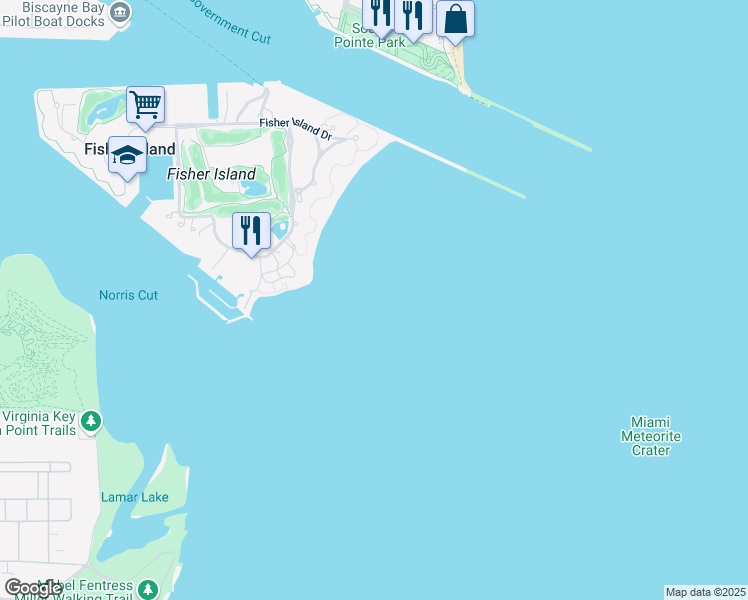map of restaurants, bars, coffee shops, grocery stores, and more near in Miami Beach