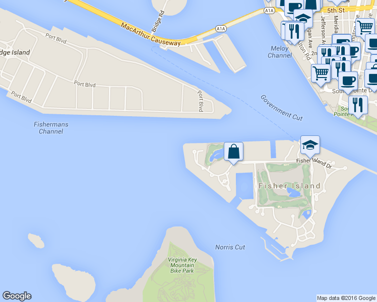 map of restaurants, bars, coffee shops, grocery stores, and more near 6903 Valencia Drive in Miami Beach