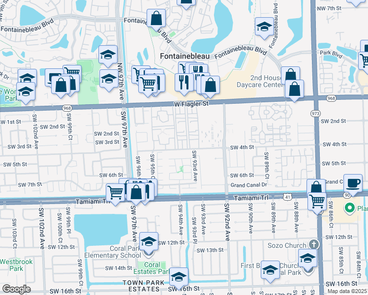 map of restaurants, bars, coffee shops, grocery stores, and more near 321 Southwest 4th Street in Miami