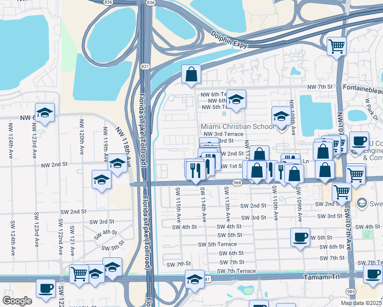 map of restaurants, bars, coffee shops, grocery stores, and more near in Sweetwater