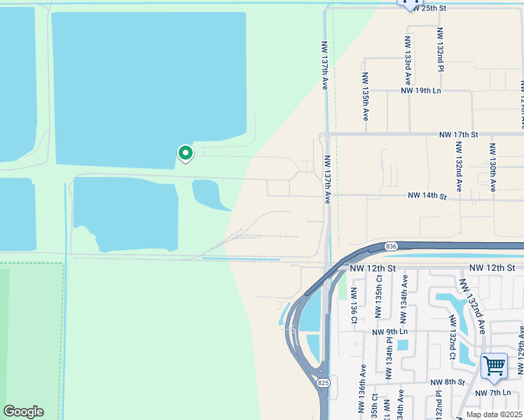map of restaurants, bars, coffee shops, grocery stores, and more near 1200 Northwest 137th Avenue in Miami