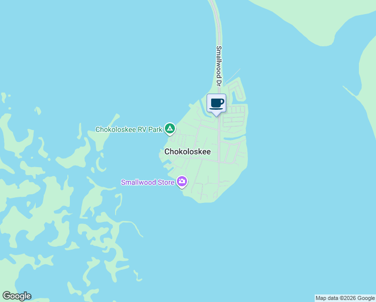 map of restaurants, bars, coffee shops, grocery stores, and more near in Chokoloskee