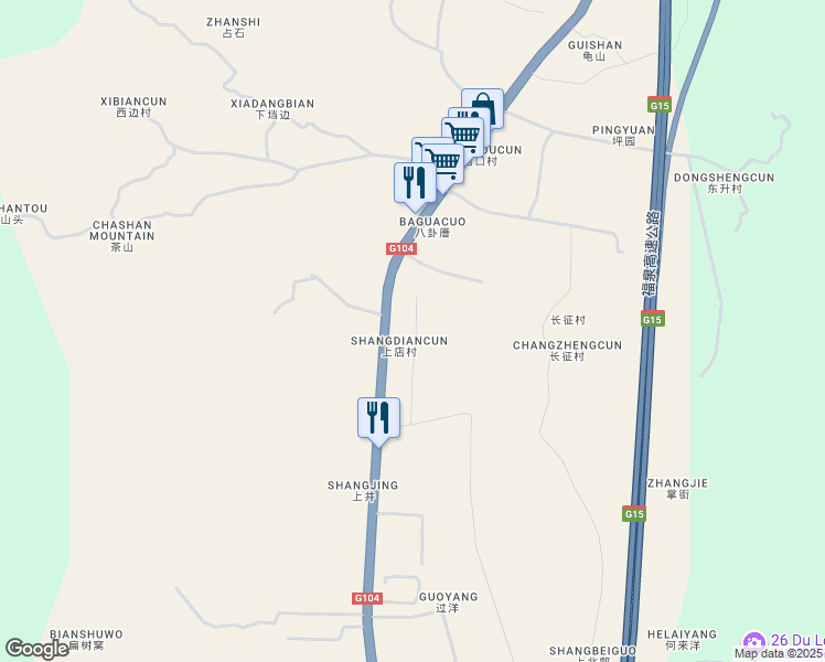map of restaurants, bars, coffee shops, grocery stores, and more near in Fuzhou