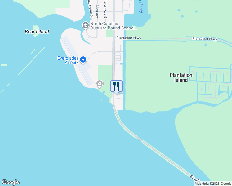 map of restaurants, bars, coffee shops, grocery stores, and more near 875 South Copeland Avenue in Everglades City