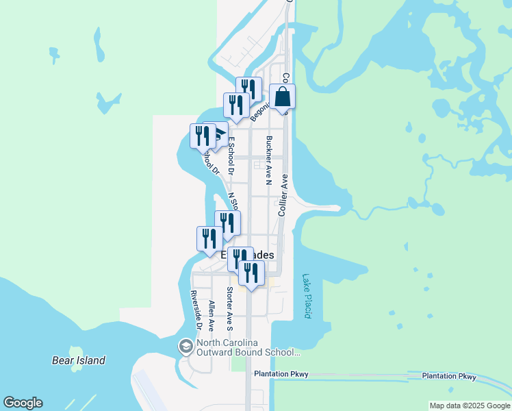 map of restaurants, bars, coffee shops, grocery stores, and more near 312 Copeland Avenue in Everglades City
