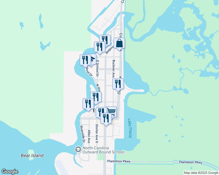 map of restaurants, bars, coffee shops, grocery stores, and more near 312 Copeland Avenue in Everglades City