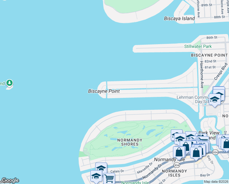 map of restaurants, bars, coffee shops, grocery stores, and more near 1820 Daytonia Road in Miami Beach