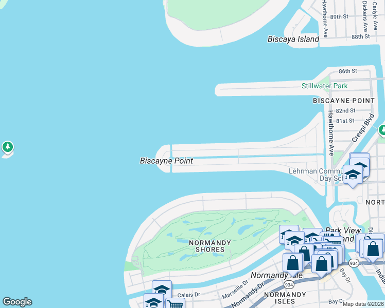 map of restaurants, bars, coffee shops, grocery stores, and more near 1811 Cleveland Road in Miami Beach