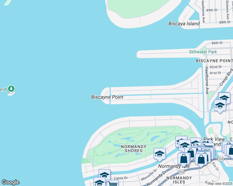 map of restaurants, bars, coffee shops, grocery stores, and more near 1811 Cleveland Road in Miami Beach