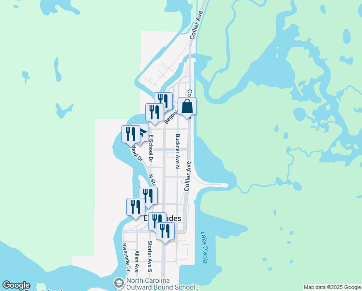 map of restaurants, bars, coffee shops, grocery stores, and more near 201 Datura Street East in Ochopee