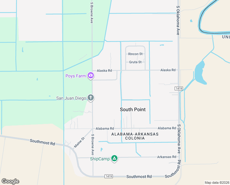 map of restaurants, bars, coffee shops, grocery stores, and more near 4217 South Browne Avenue in Brownsville