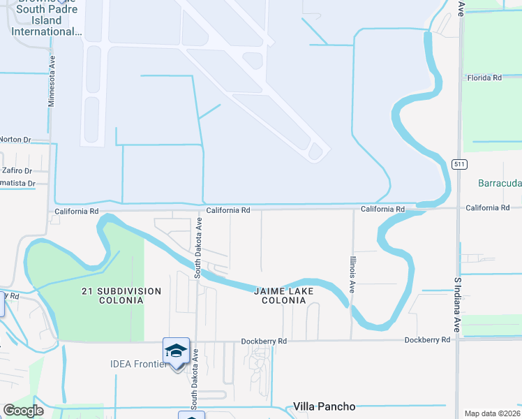 map of restaurants, bars, coffee shops, grocery stores, and more near 6652 California Road in Brownsville