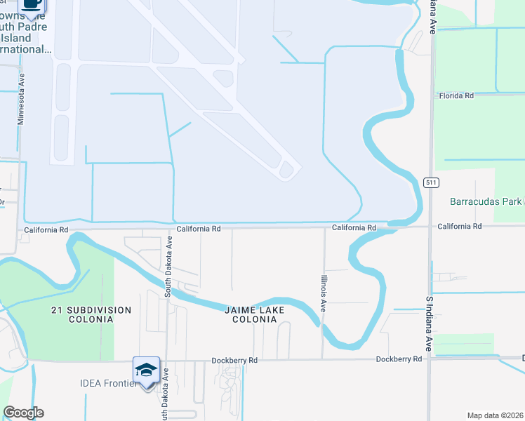 map of restaurants, bars, coffee shops, grocery stores, and more near 6655 California Road in Brownsville