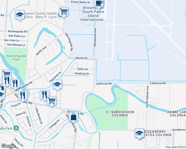 map of restaurants, bars, coffee shops, grocery stores, and more near 2001 Minnesota Avenue in Brownsville