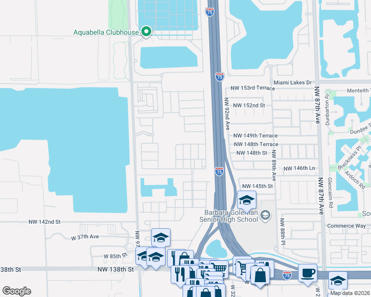 map of restaurants, bars, coffee shops, grocery stores, and more near 9362 West 33rd Lane in Hialeah