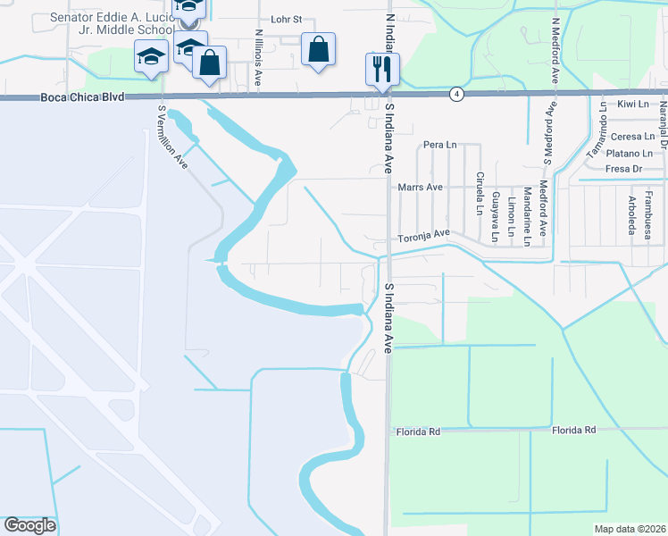 map of restaurants, bars, coffee shops, grocery stores, and more near 7554 Utah Road in Brownsville