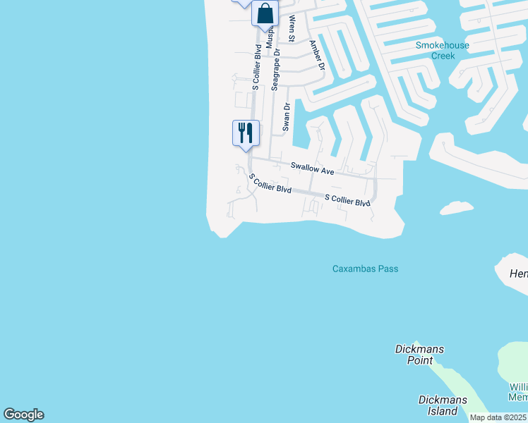map of restaurants, bars, coffee shops, grocery stores, and more near 990 Cape Marco Drive in Marco Island
