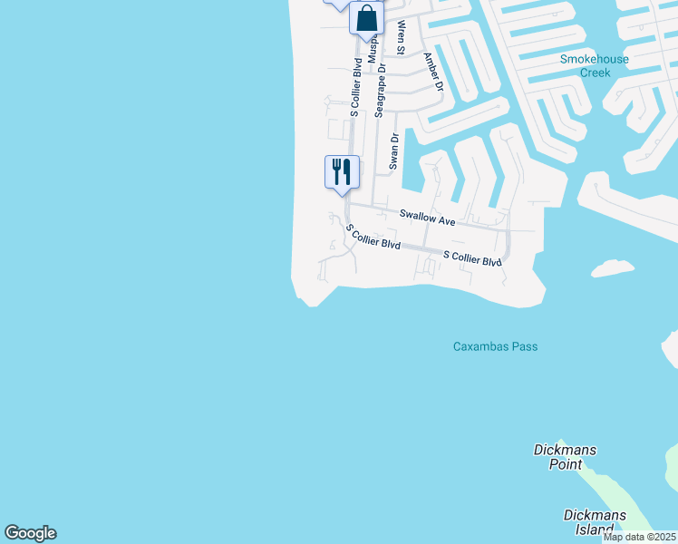 map of restaurants, bars, coffee shops, grocery stores, and more near 980 Cape Marco Drive in Marco Island