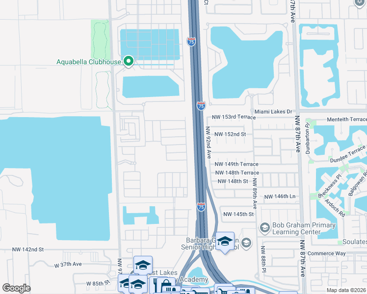 map of restaurants, bars, coffee shops, grocery stores, and more near 9725 West 32nd Lane in Hialeah