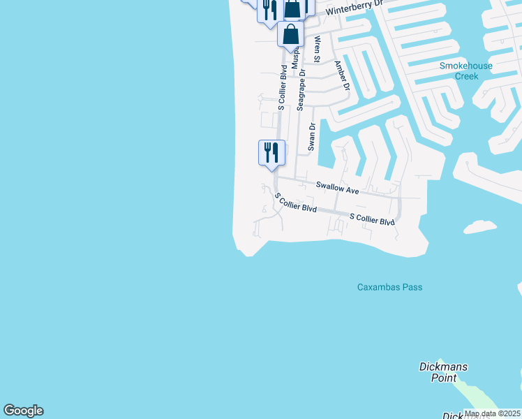 map of restaurants, bars, coffee shops, grocery stores, and more near 940 Cape Marco Drive in Marco Island