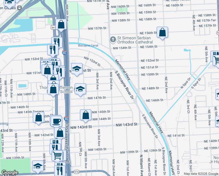 map of restaurants, bars, coffee shops, grocery stores, and more near in Golden Glades