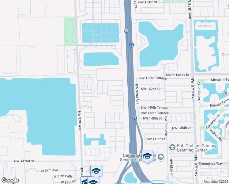 map of restaurants, bars, coffee shops, grocery stores, and more near 3314 West 97th Terrace in Hialeah