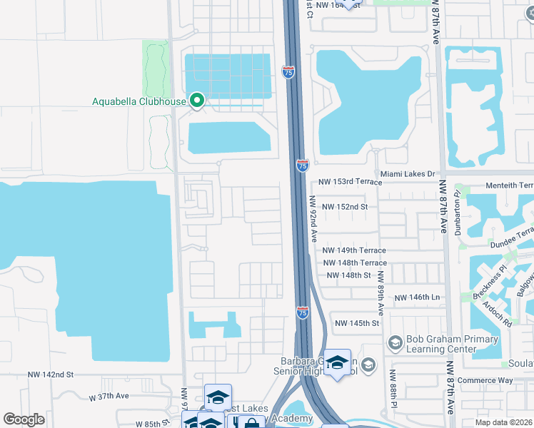 map of restaurants, bars, coffee shops, grocery stores, and more near 3314 West 97th Terrace in Hialeah