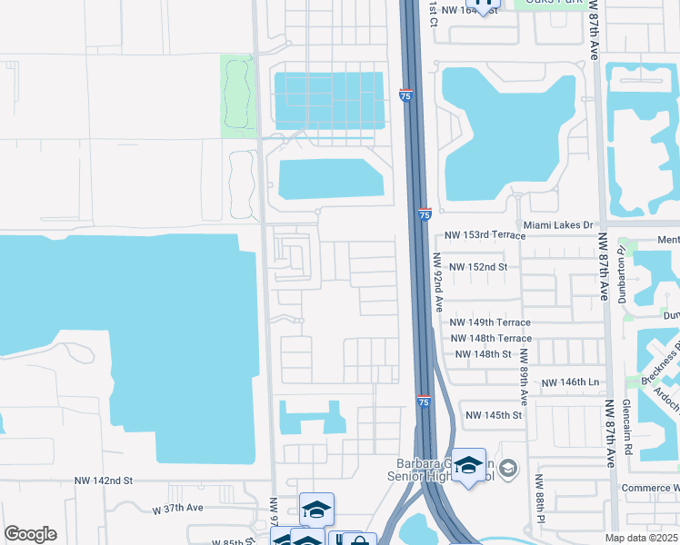 map of restaurants, bars, coffee shops, grocery stores, and more near 9715 West 34th Court in Hialeah