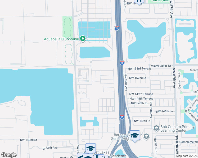 map of restaurants, bars, coffee shops, grocery stores, and more near 9715 West 34th Court in Hialeah