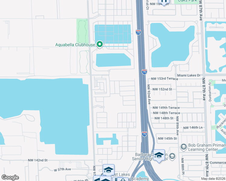 map of restaurants, bars, coffee shops, grocery stores, and more near 9715 West 34th Court in Hialeah