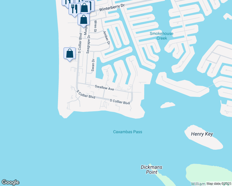 map of restaurants, bars, coffee shops, grocery stores, and more near 1069 South Collier Boulevard in Marco Island