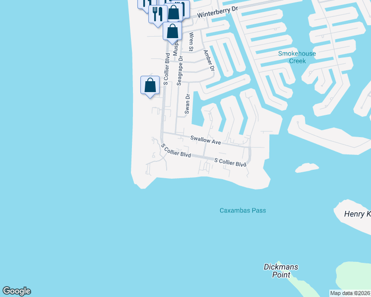 map of restaurants, bars, coffee shops, grocery stores, and more near 951 South Collier Boulevard in Marco Island