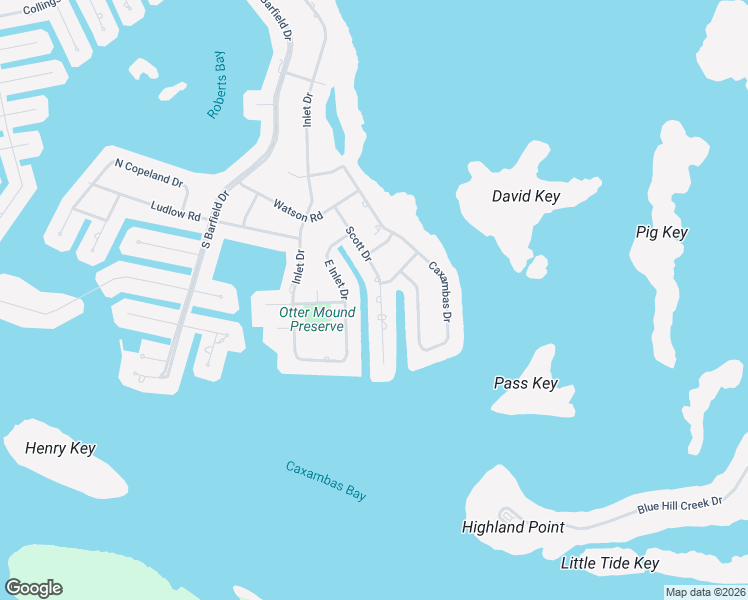 map of restaurants, bars, coffee shops, grocery stores, and more near 900 Scott Drive in Marco Island