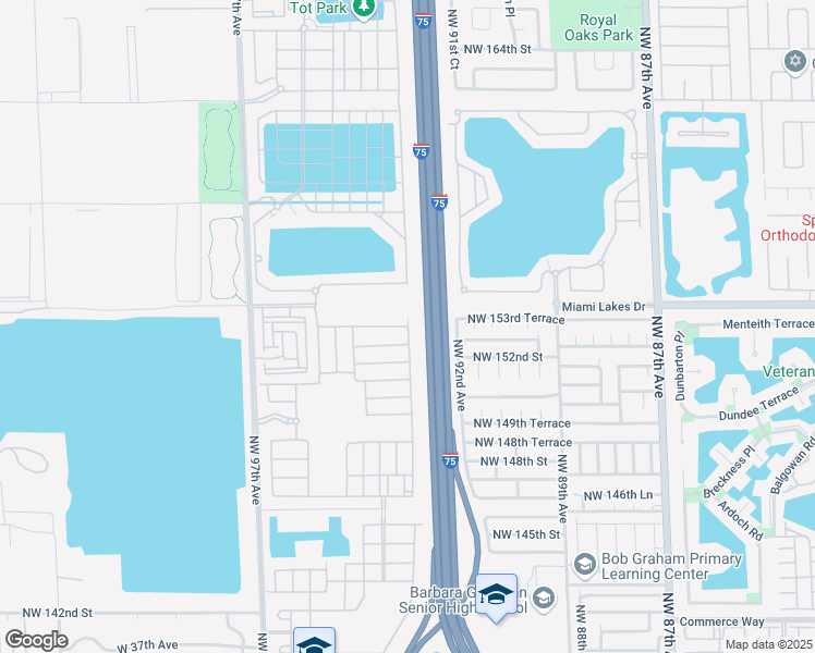 map of restaurants, bars, coffee shops, grocery stores, and more near 10371 West 32nd Lane in Hialeah