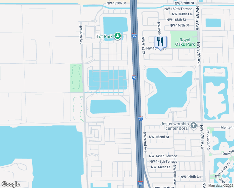 map of restaurants, bars, coffee shops, grocery stores, and more near 10360 West 33rd Court in Hialeah