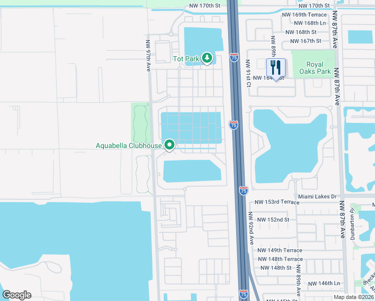 map of restaurants, bars, coffee shops, grocery stores, and more near 3494 West 103rd Terrace in Hialeah
