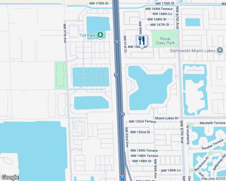 map of restaurants, bars, coffee shops, grocery stores, and more near 10371 West 32nd Lane in Hialeah