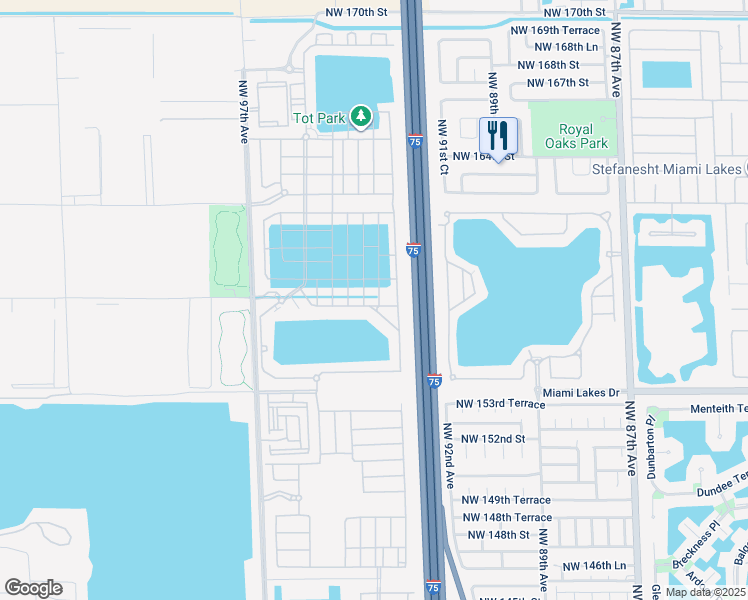 map of restaurants, bars, coffee shops, grocery stores, and more near 10360 West 33rd Court in Hialeah