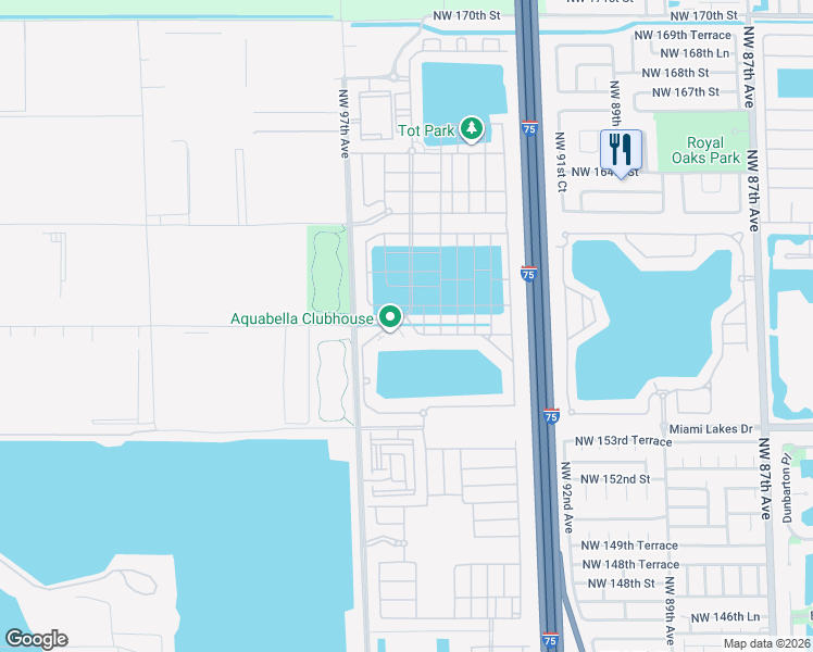 map of restaurants, bars, coffee shops, grocery stores, and more near 3494 West 103rd Terrace in Hialeah