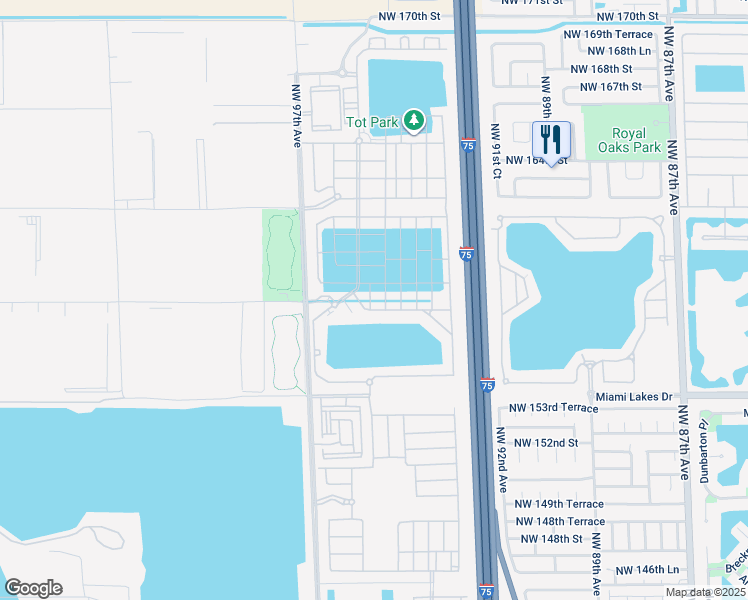 map of restaurants, bars, coffee shops, grocery stores, and more near 3494 West 103rd Terrace in Hialeah
