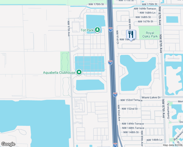 map of restaurants, bars, coffee shops, grocery stores, and more near 10377 West 34th Court in Hialeah