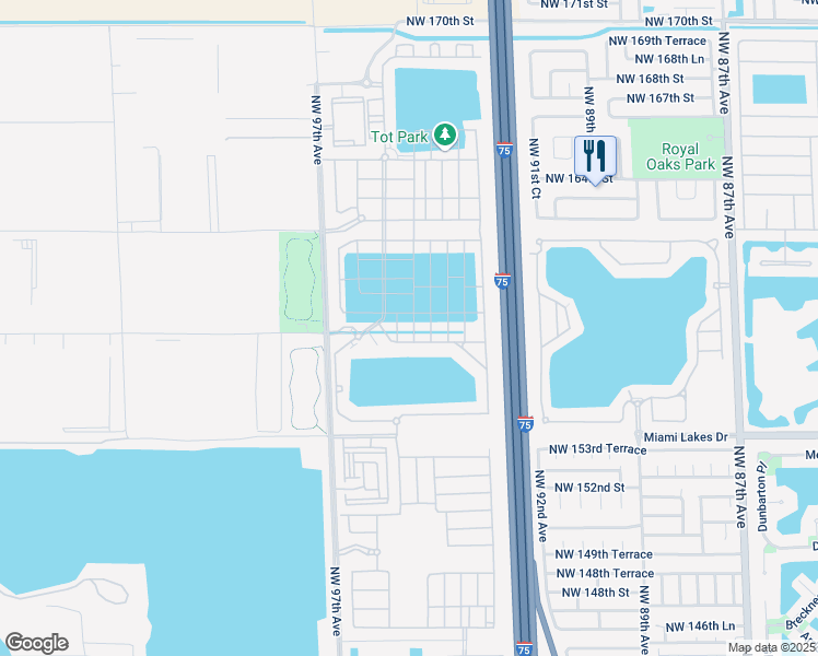 map of restaurants, bars, coffee shops, grocery stores, and more near 10394 West 34th Court in Hialeah