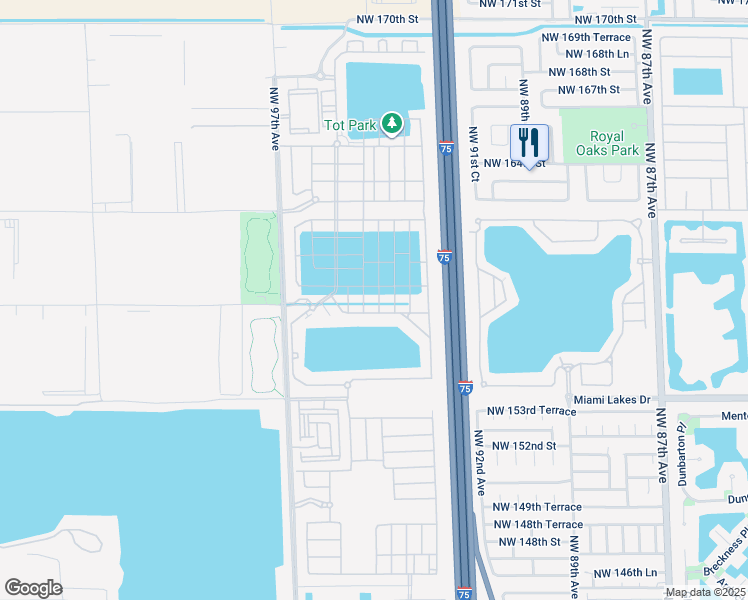 map of restaurants, bars, coffee shops, grocery stores, and more near 10363 West 34th Court in Hialeah
