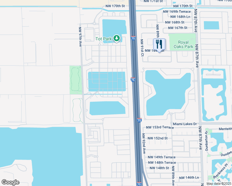 map of restaurants, bars, coffee shops, grocery stores, and more near 10360 West 33rd Court in Hialeah