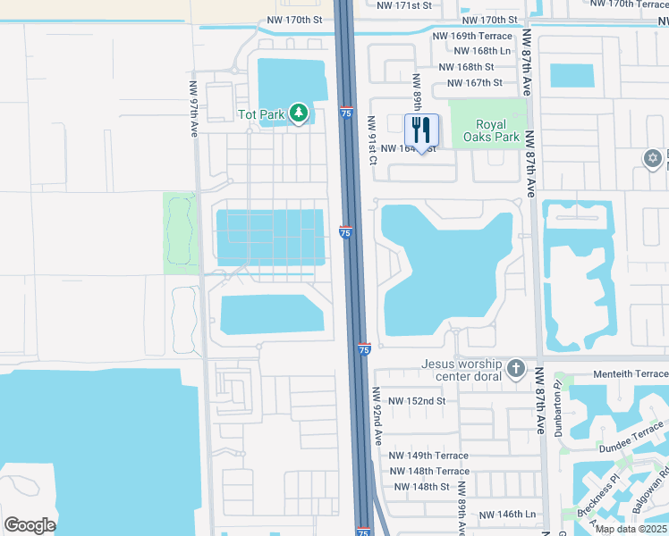 map of restaurants, bars, coffee shops, grocery stores, and more near 10371 West 32nd Lane in Hialeah