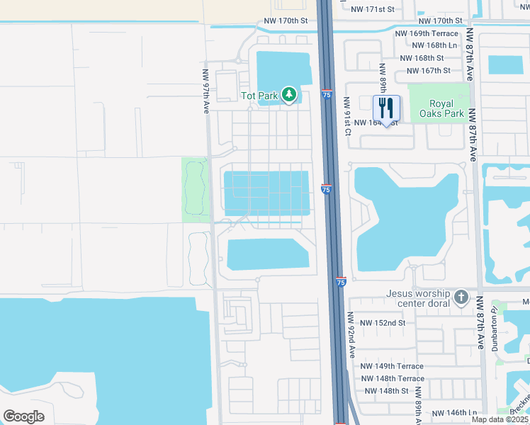 map of restaurants, bars, coffee shops, grocery stores, and more near 10363 West 34th Court in Hialeah