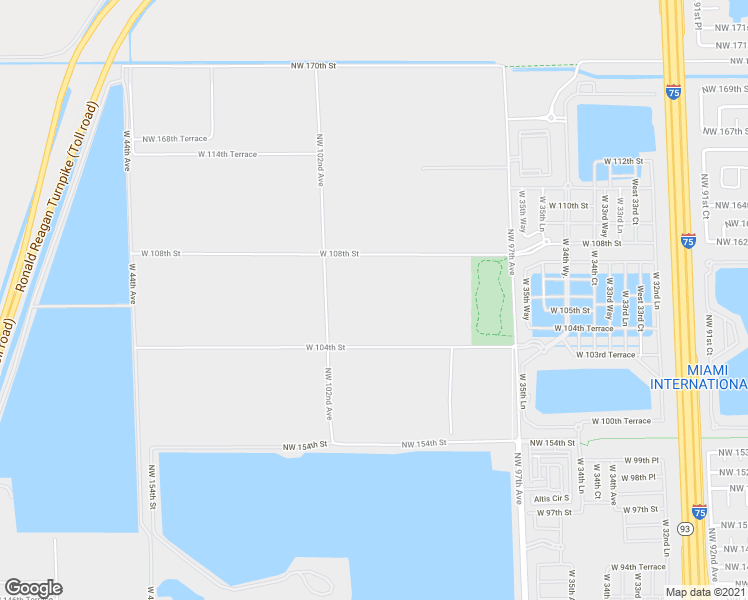 map of restaurants, bars, coffee shops, grocery stores, and more near 3870 West 108th Street in Hialeah