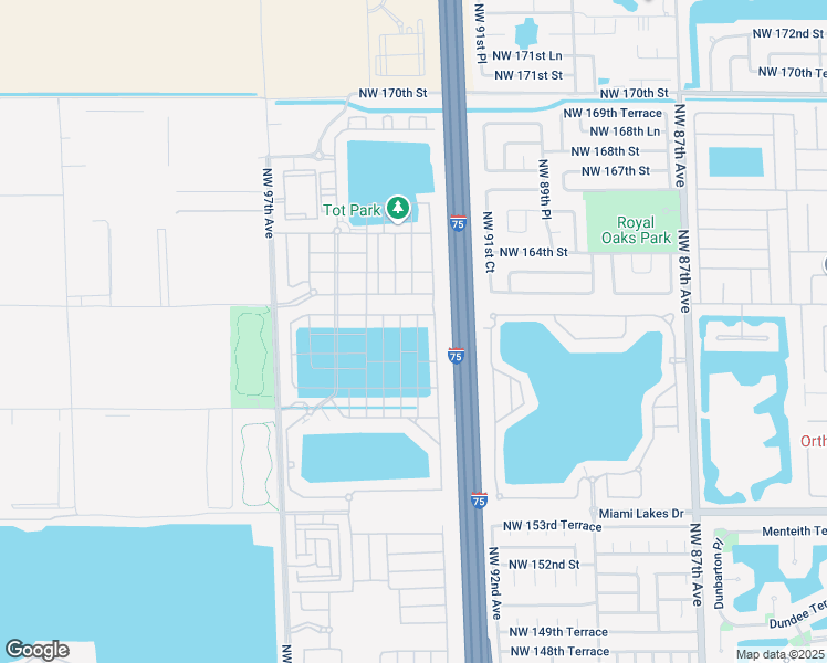 map of restaurants, bars, coffee shops, grocery stores, and more near 10628 West 33rd Court in Hialeah